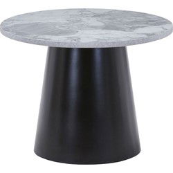 Salontafel Grijs/Zwart - Rond - 60x60x45cm - Brito
