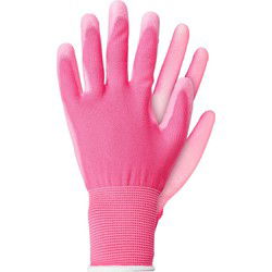 Werkhandschoenen licht polyester roze L