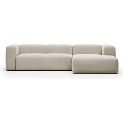 Kave Home - 3-zitsbank Blok beige met chaise longue rechts 300 cm