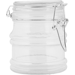 Clayre & Eef Voorraadpot Deksel 9x8x9 cm Transparant Glas