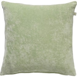 Dutch Decor CIDO - Kussenhoes velvet artisjok 45x45 cm - groen - Dutch Decor