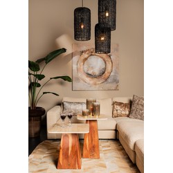 PTMD Wandpaneel Arianna Ring - 120x4x120 cm - Canvas - Bruin
