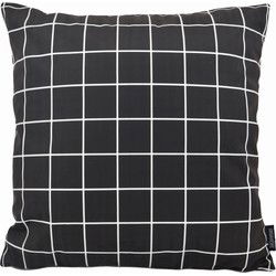 Sierkussen Vierkantjes Zwart/Wit | 45 x 45 cm | Katoen/Polyester