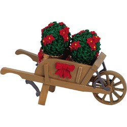 Weihnachtsfigur Wheelbarrow with poinsettias - LEMAX