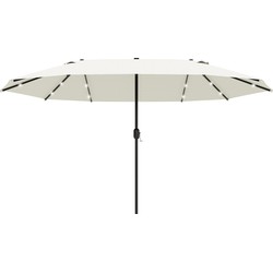 4goodz LED Duo-parasol XL 440x260 cm met verlichting - Creme