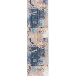 Safavieh Trendy New Transitional Indoor Woven Area Rug, Bristol Collection, BTL355, in Blue & Multi, 69 X 244 cm