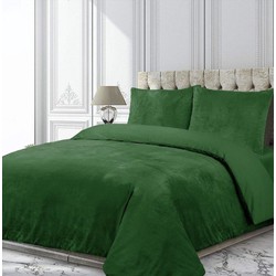 Velvet Dreams - Dekbedovertrek - Groen - 140x200/220 + 1 Kussensloop 60x70 cm (1-pers)