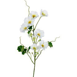 Nasturium l78cm wit/groen kunstbloem Louis Maes