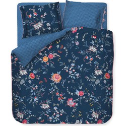 PiP Studio Dekbedovertrek Flower Festival Dark Blue-2-persoons (200 x 200/220 cm)