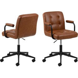 Bureaustoel - PU leer - Draaibaar - 59x56x88,5cm - Vestad