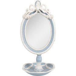 Clayre & Eef Tafelspiegel Blauw Kunststof