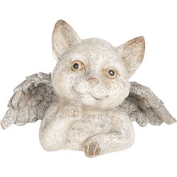 Clayre & Eef Beeld Kat 21x11x14 cm Grijs Polyresin Woonaccessoires