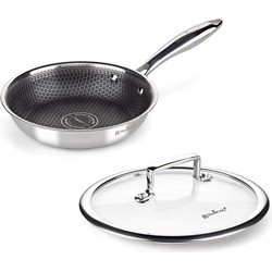 Rosmarino HexaPRO Koekenpan met deksel - Koekenpan 20 cm - Pannen met glazen deksel - Koekenpannen - RVS Koekenpan