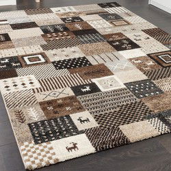 Laagpolig Gabbeh Vloerkleed - Beige - 120x170 cm