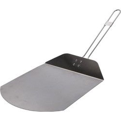 Pizzaschep / broodschep - RVS - 25 x 24 cm - inklapbaar - Pizza bakken - Keukengerei