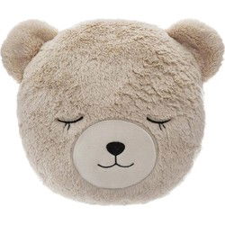 Atmosphera Dieren sierkussen kinderkamer - beer - beige -27 cm - Sierkussens