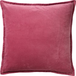 Dutch Decor CAITH - Sierkussen 50x50 cm - 100% katoen - velvet - lekker zacht - Heather Rose - roze - Dutch Decor