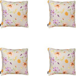 Madison -  Sierkussen Florina purple - Ca. 50x50 cm - Set van 4