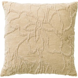 Dutch Decor FLORA - Sierkussen met patroon 45x45 cm Pumice Stone - beige - Dutch Decor