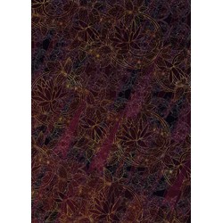 Sanders & Sanders fotobehang lotus paars en bordeaux rood - 200 x 280 cm - 611824