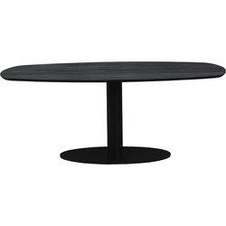 Eettafel Berlijn deens ovaal zwart 160cm