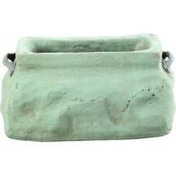 PTMD - Dull green ceramic oval Pot s