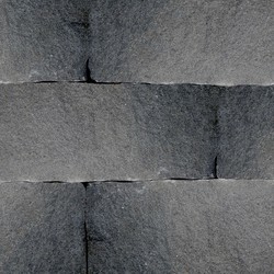 Minimaal 5 stuks! Basalt Rion muurelementen met gekapte kanten 50x12x12 prijs per stuk