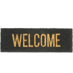 Present Time - Deurmat Welcome - Goud/Zwart - 75x25x1,5cm