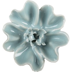 Clayre & Eef Deurknop  Ø 5 cm Blauw Bruin Keramiek Meubelknop