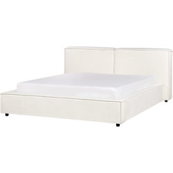 Beliani LINARDS - Tweepersoonsbed-Wit-Polyester
