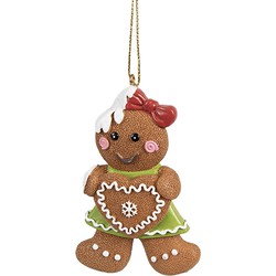Clayre & Eef Kersthanger Gingerbread man  5x1x8 cm Bruin Kunststof Kerstboomversiering