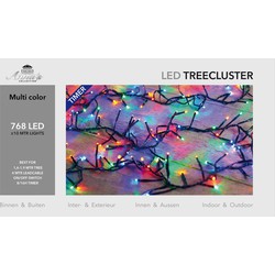 1,6-1,9 meter treecluster 768 LED multi met timer