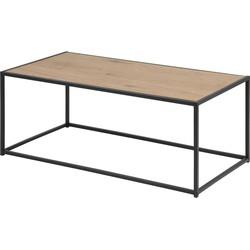 Vic industriële houten salontafel - L100 x B50 x H40 cm - Naturel