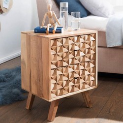 Pippa Design modern nachtkastje met lades - houtkleur