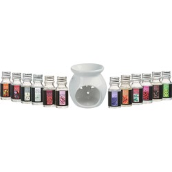 Atmosphera Geurolie flesjes mix-set van 12 stuks - Aromabrander en flesjes van 10 ML - Geurbranders - geurolie