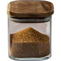 5Five Voorraadpot glas met acacia hout - 600 ml - luchtdicht - Voorraadpot
