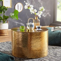 Pippa Design ronde salontafel in oosters design - goudkleurig
