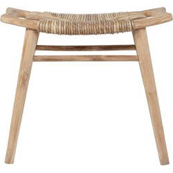 MUST Living Stool Rex,50x55x42 cm, recycled teakwood with banana bark seat