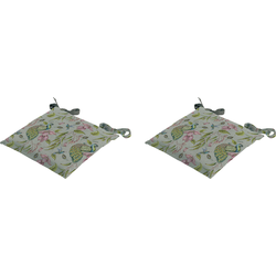 Madison - Zitkussen - Annabel - 46x46 - Groen - 2 Stuks