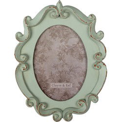 Clayre & Eef Fotolijst Groen Polyresin