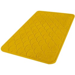 Urban Living Badkamerkleedje/badmat tapijt - memory foam - oker geel - 50 x 80 cm - Badmatjes