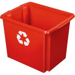 Sunware Opslagbox - kunststof - 45 L - rood - 45 x 36 cm - Opbergbox