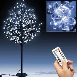 Kerst bloesemboom 180cm met 220 LED's blauwe verlichting voor binnen en buiten