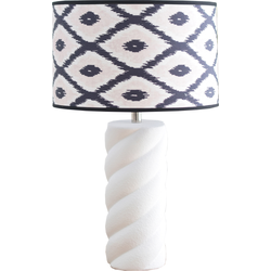 Housevitamin Twisted Candy Table Lamp - Ceramics- White