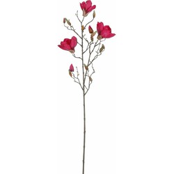 Mica Decorations Kunstbloem Magnolia tak - 88 cm - dieproze - Kunst zijdebloemen - Kunstbloemen