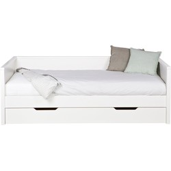 WOOOD bedbank incl bedlade/lattenrol Nikki - Grenen - Wit - 73x208x100