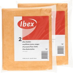 Viscose Dweilen - 4x stuks - 60 x 50 cm - schoonmaakdoeken - oranje - Vaatdoekjes