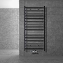 Badkamerradiator Sahara 750 x 1500 mm antraciet gebogen + middenaansluiting
