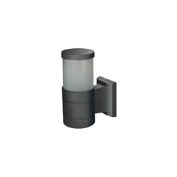 Wandlamp buiten zwart of grijs 360° cilinder 203mm hoog E27