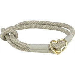 TRIXIE HALSBAND HOND SOFT HALF-SLIP GRIJS / LICHTGRIJS 40X1 CM